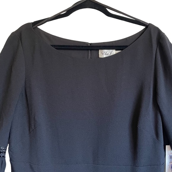 Eliza J Black Bell Sleeve Fit & Flare Dress Style EJ7M4254 Size 18 - Picture 4 of 15